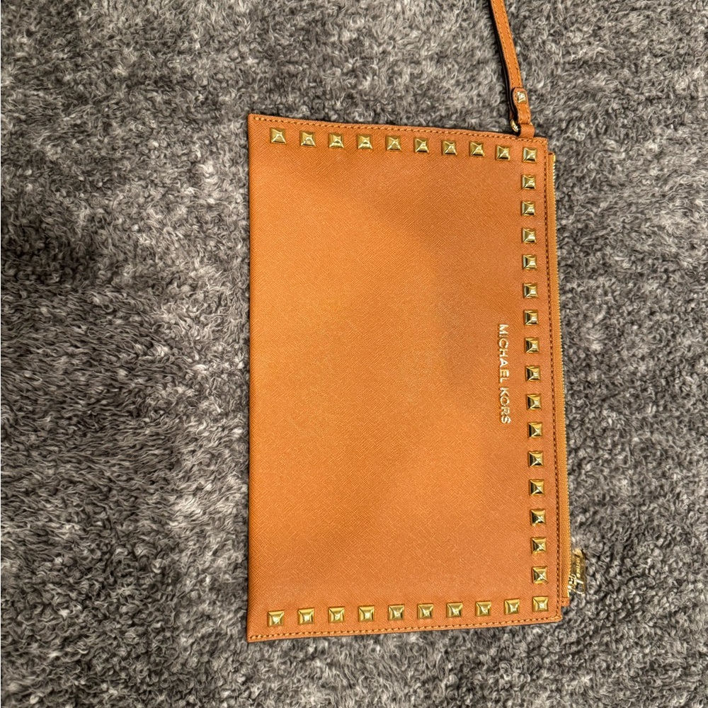 Michael kors studded clutch